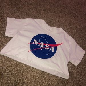 White nasa crop top from forever 21!!
